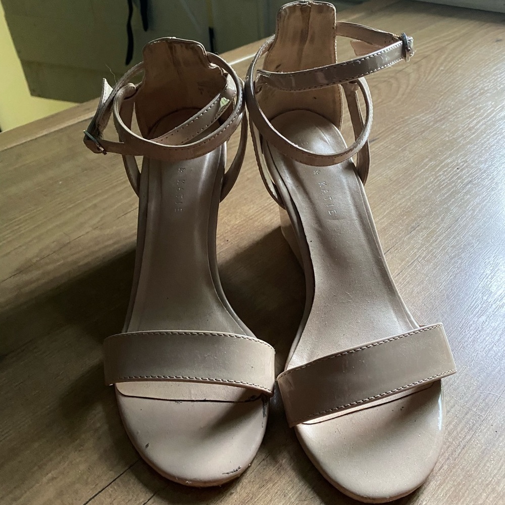 Kelly & Katie Tamara Ankle Strap Nude Heel